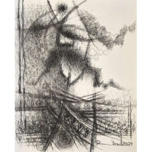 A. S. Rind, 22 x 28 Inch, Charcoal On Paper, Figurative Painting, AC-ASR-742